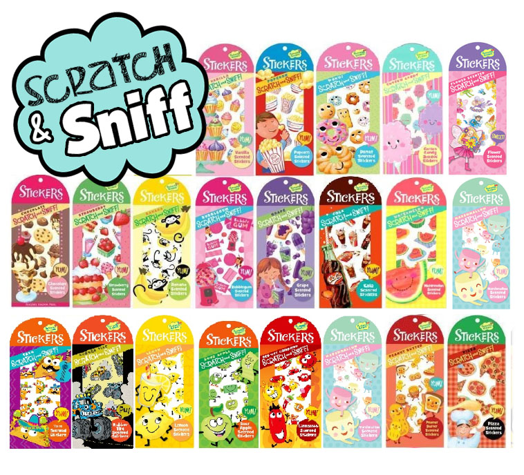 Scratch & Sniff Stickers (20+ Styles) Scented and Acid Free by